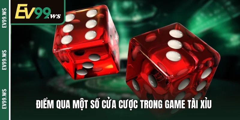 Điểm qua một số cửa cược trong game tài xỉu 